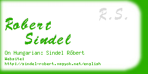robert sindel business card